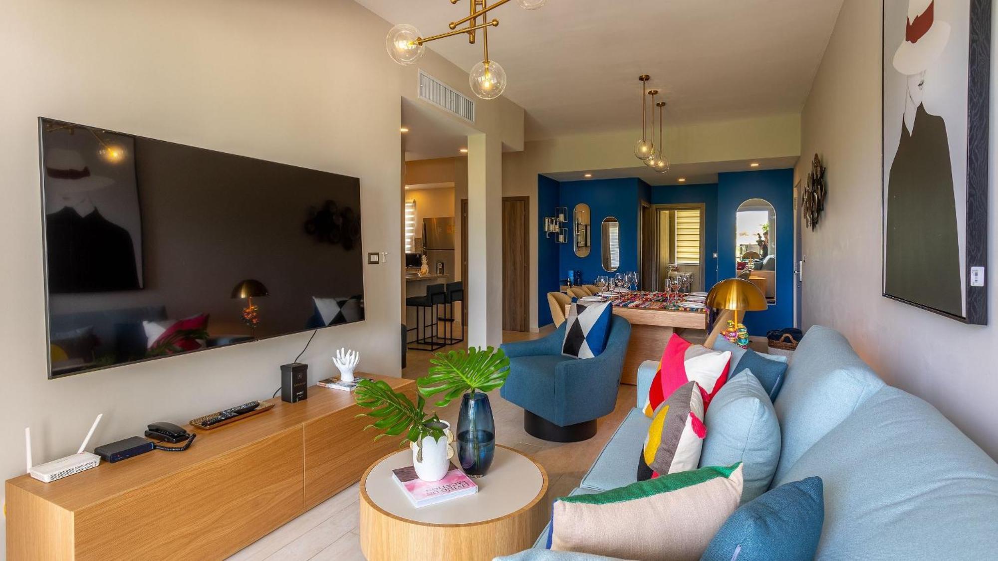 Lujoso Apto Vista Piscina Y Golf En Cana Pearl *