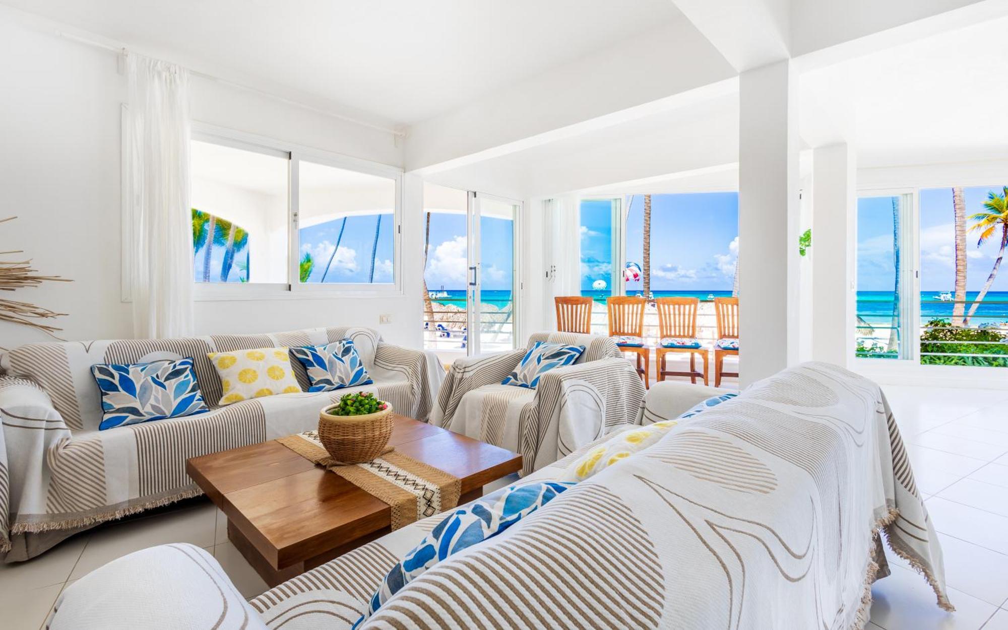 Apartamento Prime Ocean View - 3-bedroom Getaway With Private Terrace On Bavaro Punta Cana